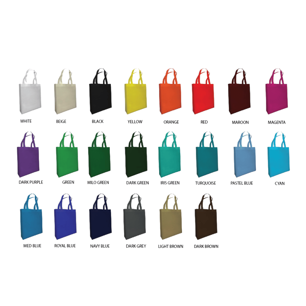 A4 non woven bag colour chart